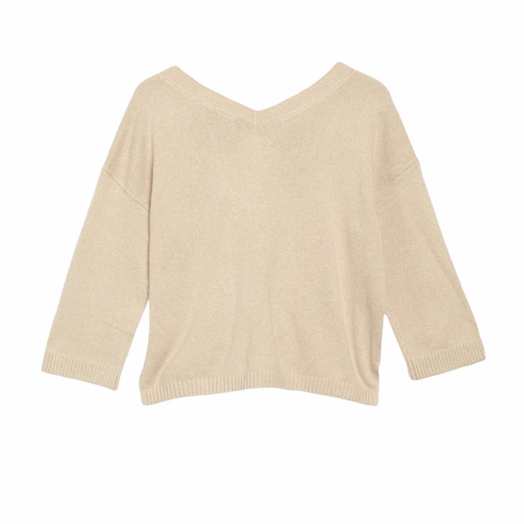 Madewell Double-V Pullover - Tan XXL - Picture 4 of 7